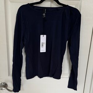 Bobi Revolve Women's Navy Long Sleeve Top